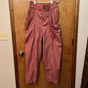 Free People Pink Pull on Pants
